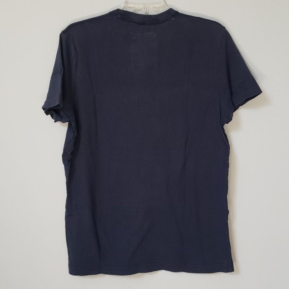 Hollister Dark Blue Surf Graphic T-Shirt Men’s L Spellout Distressed Y2K Vtg - Picture 5 of 5